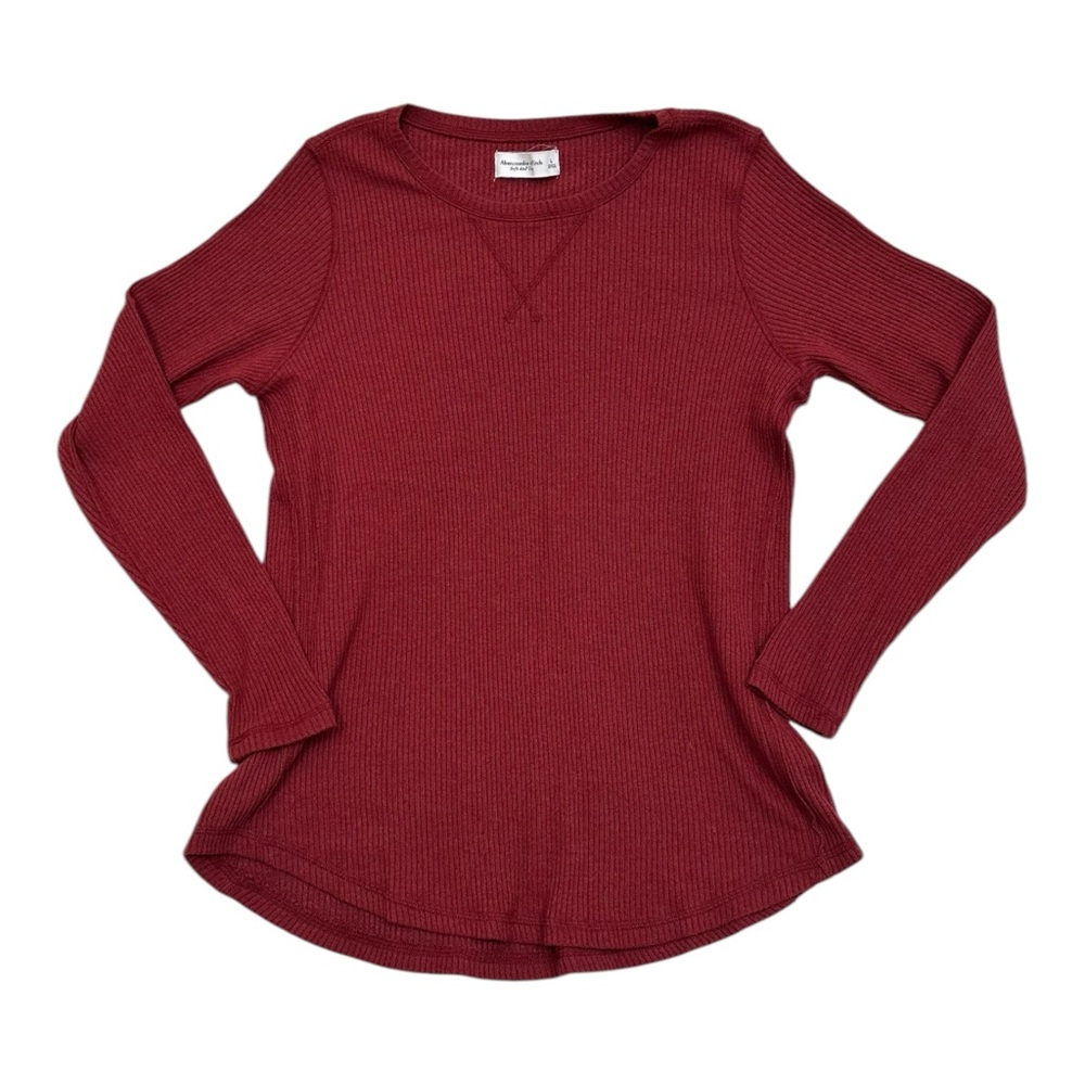 Abercrombie & Fitch Soft A&F Cozy Ribbed Knit Long Sleeve Top NWOT Large